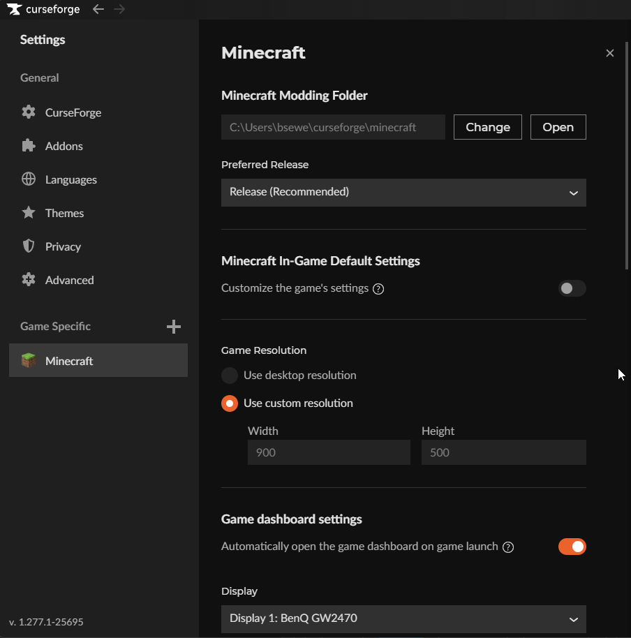 How to Allocate More RAM to Minecraft in Curseforge - SimpleGameHosting